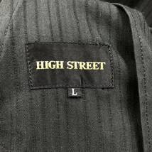 HIGH STREET ジャケット ストライプ織 メンズ L ブラック 22102502_画像7