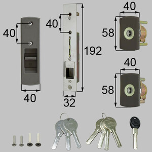 LIXIL・トステム 戸先内外錠と召し合せ外錠 玄関引戸部品 [DTVZ5323]　kenz