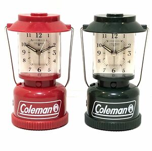 コールマン年末セール このチャンスお見逃しなく!!! ランタン型のクロックclock レッド&グリーン 非売品セット 新品未使用!!! 超レアです！