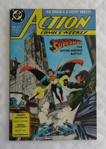  action комикс Супермен No611 Action Comics Weekly No 611,1988 Superman,Catwoman,Green Lantern