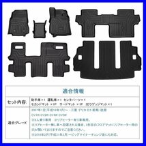 【3Dフロアマット＋ラゲッジマット/車種専用設計】デリカ D：5 CV1W/CV2W/CV4W/CV5W(H19/1～)★8人乗り専用 (HN07MI4202+HN07MI4201B)_画像2