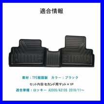 【3Dフロアマット・セカンド用/車種専用設計】DAIHATSU ロッキー A200S/A210S R1/11～★2列目のみ/立体形状でフロアにフィット(HN07T11301B_画像1