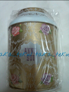  new goods ANNA SUI Anna Sui limitation limited gift box Gold gold color cover attaching can rose floral print complete sale goods unopened make-up box case 