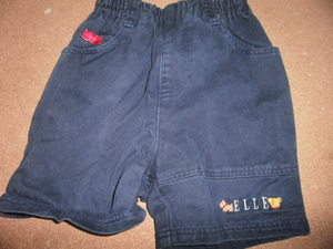 f-sen rabbit ELLE POUPUN L short pants bottoms pants navy blue dog bear 90