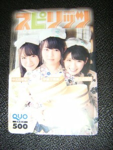 乃木坂46 中元日芽香 伊藤万理華 井上小百合 クオカード スピリッツ