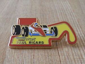 古い ピンバッジ : ポール リカール （赤）F1 レーシングカー 車 ピンズ #E