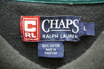 CHAPS RALPH LAUREN ★ ラルフローレン シンプル 着回し抜群◎ ブラック 半袖 ポロシャツ Lサイズ アメカジ ストリート 古着MIX●N_画像3