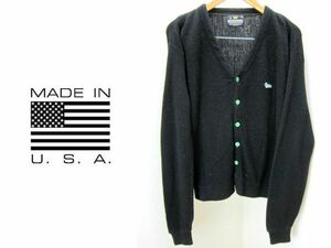 60s 70s ★ USA製 SPORTS WEAR ビンテージ アクリル ニット カーディガン US古着 アメリカ古着 アメカジ ストリート 万能 カジュアル●BE