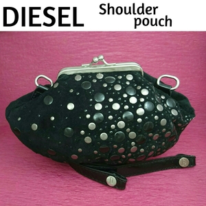 DIESEL　ディーゼル　ショルダー　ポーチ　ブラック　中古　TB091 