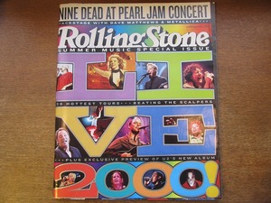 1710KK●洋雑誌 Rolling Stone ローリングストーン 847/2000.8.17●デイヴマシューズ メタリカ ワイクリフジョン U2 ヒュージャックマン