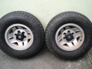 LAND CRUISER PRADO 78プラド純正アルミ WIDEワイド 7J -20 6H JWL-T 265/70R15 バリ山ラジアルグッドイヤーラングラー AT/S 80 60ランクル