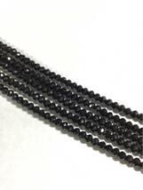 天然石 ブラックスピネル ダイヤカット 4x3mm [5連]_画像1