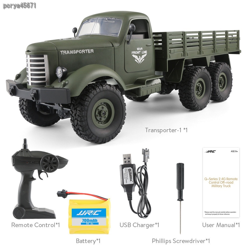 【送料無料】自動車 RCモンスタートラック トラクター 2.4g トレーラー 米軍 オフロード 6WD 戦術 ラジコン おもちゃ MNB613