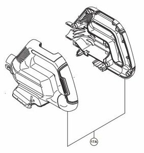 HiKOKI ハイコーキ 36V コードレス ブロワ RB36DB 用 ハウジング（Ａ），（Ｂ）セット 緑 377091 パーツ 部品 ブロア ー カバー