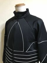 【美品】 adidas originals アディダス オリジナルス トレフォイル ビッグロゴ ジャージ トラックトップ サイズL 長袖 黒 175/96A GE0810_画像7