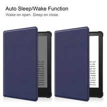 Amazon 第11世代 Kindle Paperwhite (2021) 専用 ケース カバー 薄型 軽量型 高品質PUレザーケース ネイビーブルー_画像4