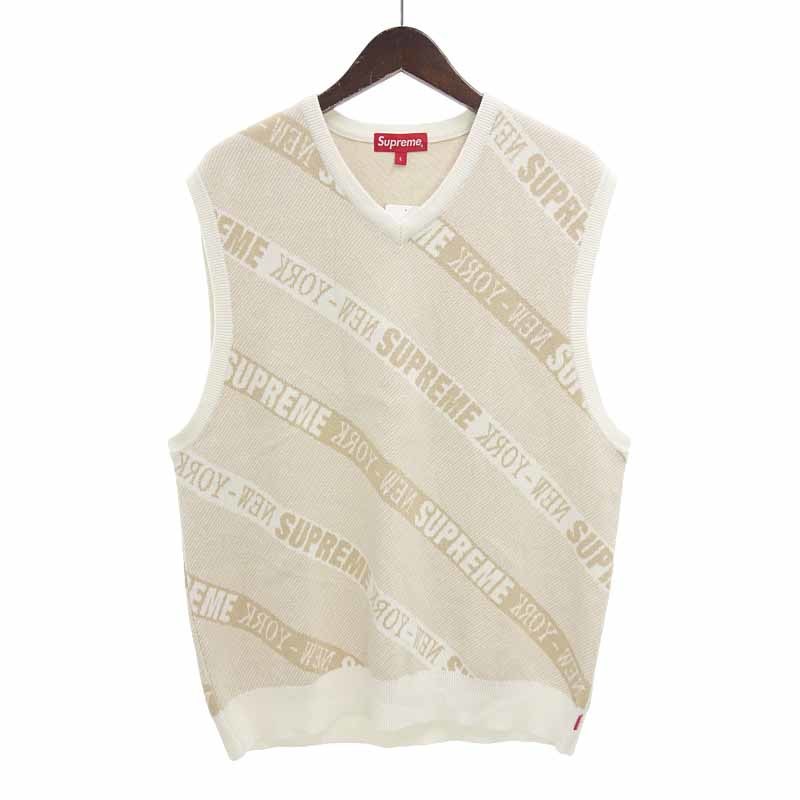 Supreme Stripe Sweater Vest モーガン蔵人着L ☆大人気商品☆ メンズ