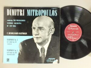 ●蘭LP MITROPOULOS/MENDELSSOHN-SYM.S NO3&NO5●