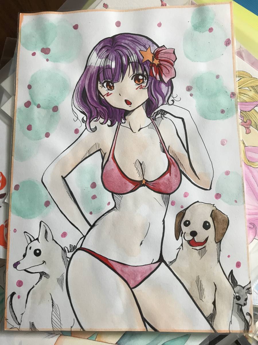 Bikini/handwritten illustration, comics, anime goods, hand drawn illustration