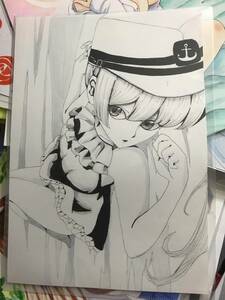 Art hand Auction KanColle Hibiki 手写插图, 漫画, 动漫周边, 手绘插图