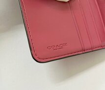 ◎【COACH/コーチ】スモール ウォレット 57929 三つ折り財布 財布 ピンク 箱なし 中古品/kb2174_画像4