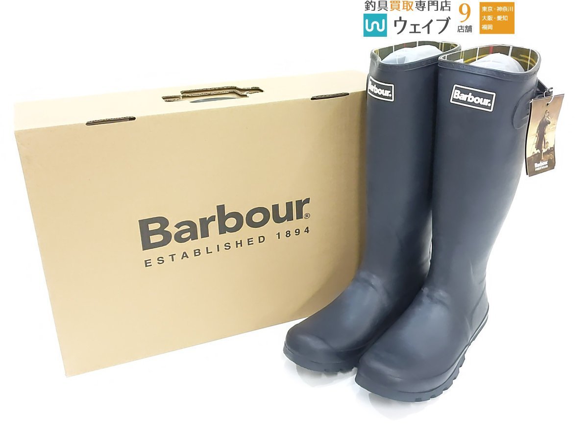 着後レビューで レインブーツ バブアー barbour ビード ブラック UK8