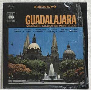 珍しいメキシコ再発ステレオ盤LP！ジャケはシュリンクが広範囲に付属！Mariachi Jalisco De Pepe Villa Guadalajara Mexico CBS DCS-281