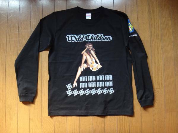 フライトジャケット風 ロングTシャツ Wild Children　　　　