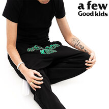 【 A FEW GOOD KIDS 】 AFGK ユニセックス 男女兼用 ロゴ刺繍 スウェット LOGO EMBROIDERY DESIGN SWEAT LONG PANTS Lサイズ_画像2