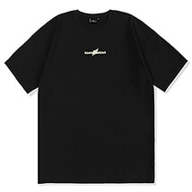 【 SUAMOMENT 】 ユニセックス オーバーサイズ バックプリント Tシャツ UNISEX CLAW MARKS NEON PRINT T-shirt ブラックxイエロー_画像8