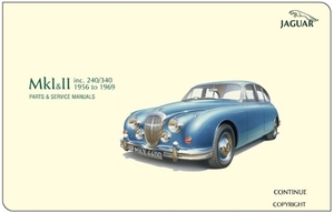  Jaguar Jaguar MkⅠ &Ⅱ 1956-1969 service book service manual & parts list Mark 1 Mark 2 Work shop manual 