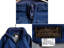 80s 希少サイズ S ■ エディーバウアー ナイロン ジャケット メンズ / 古着 80年代 ビンテージ Eddie Bauer 黒タグ フルジップ 収納フード_画像6