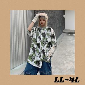 大きいサイズ春夏 韓国 レディース ファッション ポロシャツ LL-4L WH