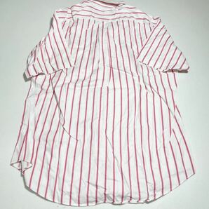 ポールスチュアート PAUL STUART 白 ホワイト ピンク 襟付き チェック柄 半袖シャツ Lサイズの画像7