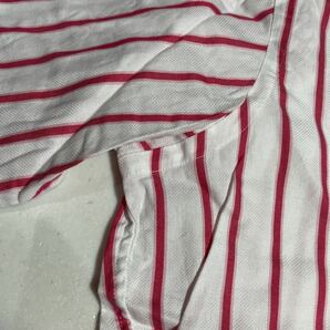 ポールスチュアート PAUL STUART 白 ホワイト ピンク 襟付き チェック柄 半袖シャツ Lサイズの画像5
