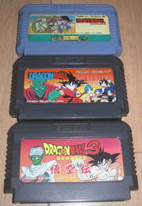 FC Dragon Ball Shinryuu. загадка & Great Demon King восстановление &. пустой .3 шт. комплект Famicom soft Bandai 