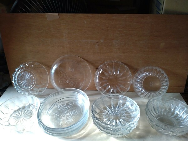 昭和レトロなガラス食器15枚