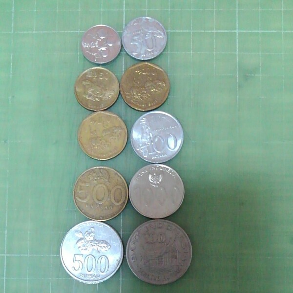 インドネシア旧硬貨×10枚(1978～2010)