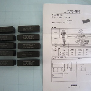 【送料無料】沖田 OKITA 高圧リードリレー 耐圧 10KV  LRL-101-100PCV 真空管 高圧電源 アマチュア無線に応用 10個セットの画像1