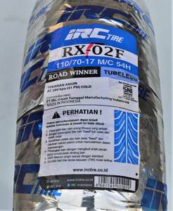 IRC RX-02F 110/70-17 M/C 54H チューブレス タイヤ