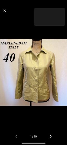 美品　MARLENEDAM ITALY イエローグリーンジャケットサイズL