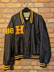 ☆希少☆80s DeLONG ナイロンジャケット スタジャン ワッペン パッチワーク 80's ビンテージ 80年代 vintage stadiumjacket nylonjacket