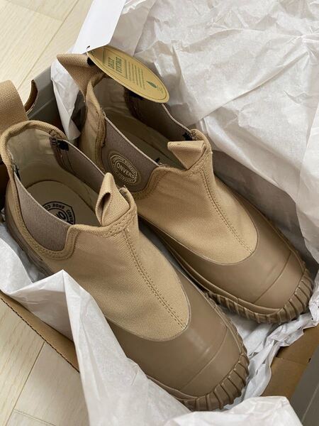 CONVERSE BIG C コンバース ビックC FG サイドゴア RB HI ベージュ スニーカー ブーツ 23㎝ 撥水