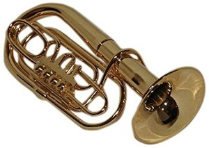 ミニチュア楽器（フィギュア）チューバ カラーゴールド 金属製 1/6（9cm） サンライズサウンドハウス（飾り物で音は出ません）