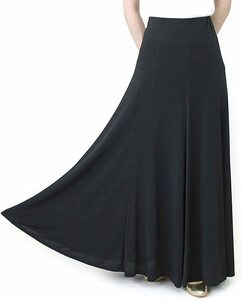  long skirt black 2L size 90cm height musical performance . Flare long skirt Chorus .. costume maxi skirt 