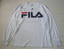 未使用　デッドストック　90s FILA USA製　長袖　Tシャツ　色：グレー　SIZEM　フィラ　ロンT　OLD_画像1