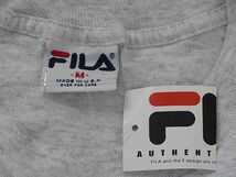 未使用　デッドストック　90s FILA USA製　長袖　Tシャツ　色：グレー　SIZEM　フィラ　ロンT　OLD_画像4