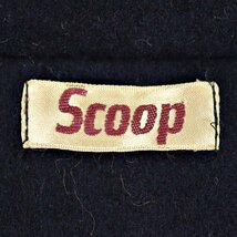 激レア！廃盤！美品 日本製 SCOOP スクープ フラノウール チェーン刺繍入り CPO シャツジャケット 紺 ネイビー M JP:L メンズ_画像4