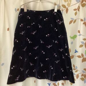 レストローズ ベロア刺繍スカート【値下げ】