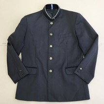 Bランク M232 (中古) 埼玉県 八潮高校 /希少/校章バッチ付き/男子学生服/ヘリンボーン柄/Ｌ/灰色/グレー/学生服/制服/学ラン/高校/男子高生_画像1